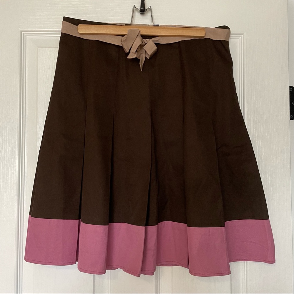 GAP Y2K Women’s Brown & Pink Pleated Skirt